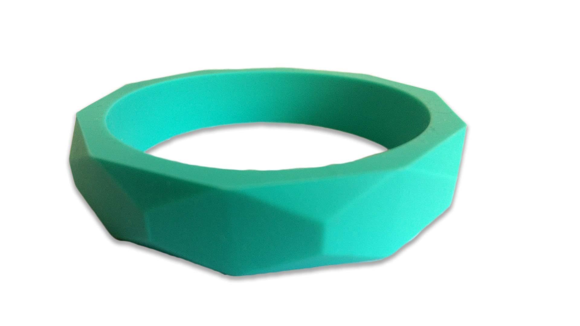 ChewAid Chew Bangle Bracelet Training and Development Fidget Toy Chew Necklace for T,Sensory,Oral Motor, Anxiety, Autism, ADHD (turquoise)