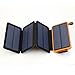 X-DRAGON Solar Charger, 10000mAh Solar Power Bank with Dual USB, 4 Solar Panels, LED Flashlight Solar Phone Charger for Cell Phone, Samsung, Outdoor, Camping and More-Green