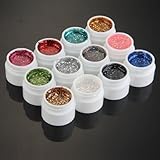 ReNext 12 Mix Colors Glitter UV Builder Gel Acrylic Nail Art Decoration