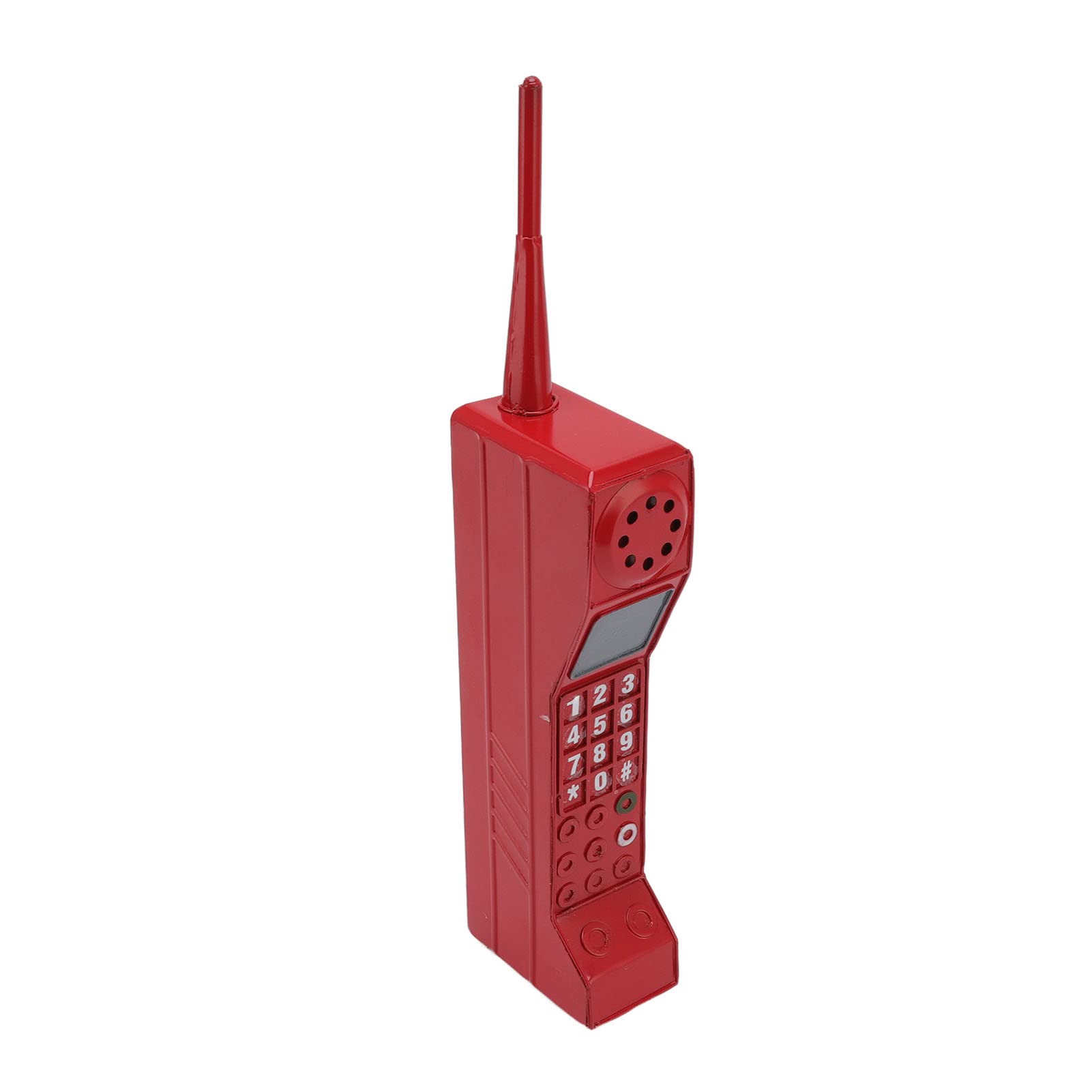 VBESTLIFE Retro Brick Cell Phone Ornament, Old Fashioned Cell Phone Model, Vintage Phone Model for Shooting Props, Family Restaurant Decoration (Red)