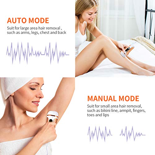 IPL Laser Facial Hair Removal for Women -500,000 Flashes Painless Permanent Hair Remover