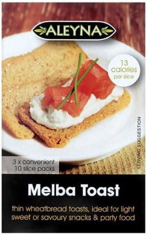 Aleyna Melba Toast 3 x 10 Slice Packs 100G x Case of 6