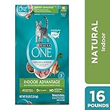 Purina ONE Hairball, Weight Control, Indoor, Natural Dry Cat Food, Indoor Advantage - 16 lb. Bag