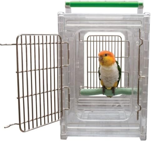 Perch and Go Clear View Bird Carrier and Travel Cage by Paradise Toys