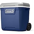 Coleman Classic Series Insulated Portable Wheeled Cooler, Leak-Resistant Outdoor Hard Cooler Keeps Ice up to 5 Days, 65-Quart