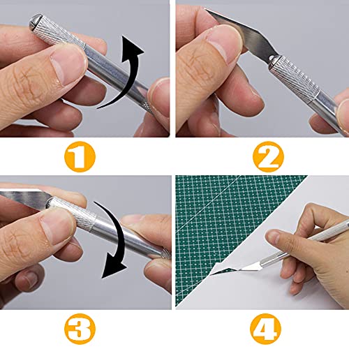 Exacto Knife Precision Carving Craft Hobby Knife Kit with 40 PCS Exacto Blades for DIY Art Work