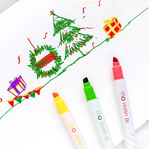Ann Bully Magic Highlighters Color Change Highlighter Marker Pens, Double Head Magic Highlighters for Writing Drawing Bullet Journal Card Making DIY