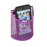Honey-Can-Do BTS-06562 eXcessory Magnetic Mesh Cup, Purple, 3.94L x 1.97W x 5.04H