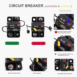 T Tocas Hi-amp Type III 50A Circuit Breaker with