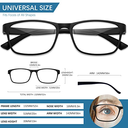 VIYSIOO 2pack Blue Light Blocking Glasses-Anti Eyestrain & UV Glare,computer glasses for Women or Men with 2 Leather Case (black+leopard)