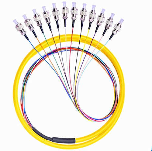 Lianshi 12 Fibers FC Single-Mode Color-Coded Fiber Optic Pigtail 1.5m for Engineering Network Fiber Access