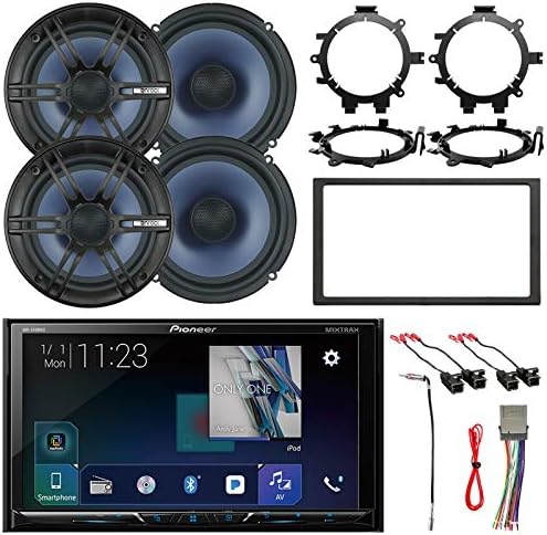 Pioneer 7" Double DIN Android Auto Apple CarPlay Car Stereo DVD/CD Receiver, 4X 6.5 2-Way Speakers, Dash Kit for Select 1994-2012 GM Vehicles, Wiring Harness, Antenna Adapter, Speaker Adapters