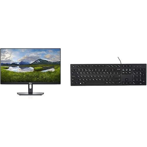 Dell SE2419Hx 23.8" IPS Full HD (1920x1080) Monitor, Black & Wired Keyboard - Black KB216 (580-ADMT)