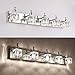 PRESDE Crystal Bathroom Vanity Light Fixtures 5 Light Bathroom Light Fixtures Over Mirror Modern LED Chrome Bath Lighting