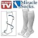 Miracle Socks Compression Socks - 6 Pair - White - Unisex S/M PlusBonus Free 4 oz. Miracle Heel Cream