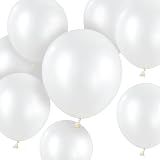 HYKJNBW Pearl White Balloons 50 Pack 12 Inch Thick Latex Birthday Wedding.