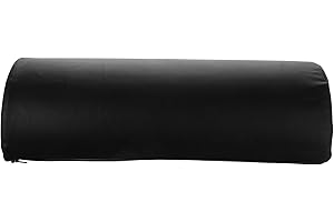 EXQUIMEUBLE Semi-Round Black Bolster Pillow for Massage Table, Firm Half Round Foot Rest Cushion, Spa Leg Wedge