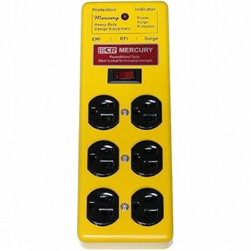 Amazon Mercury マーキュリー 延長コード タップ スチール製 6口 Amazon Mercury マーキュリー 延長コード タップ スチール製 6口