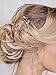 Artio Wedding Hair Pins Accessories with Crystals and Beads for Brides and Bridesmaids 3PCS (Silver)