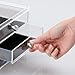 mDesign Stackable Watch & Eyeglass Organizer Holder for Sunglasses, Reading Glasses, Eyeglasses, Watches - 3 Drawers, Clear/Black