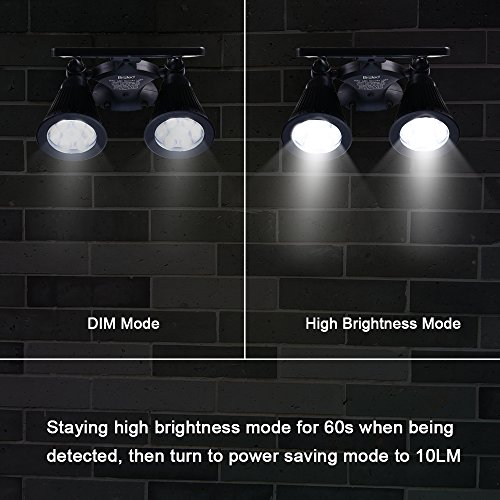 Brizled Motion Sensor Outdoor Lights, Solar Spotlights, 12 LED Outdoor Security Flood Light Dual Head 360 Degree Rotatable, IP65 Fully Weather Resistant for Wall, Garage, Patio and Deck, 2 Pack - Thumbnail 5