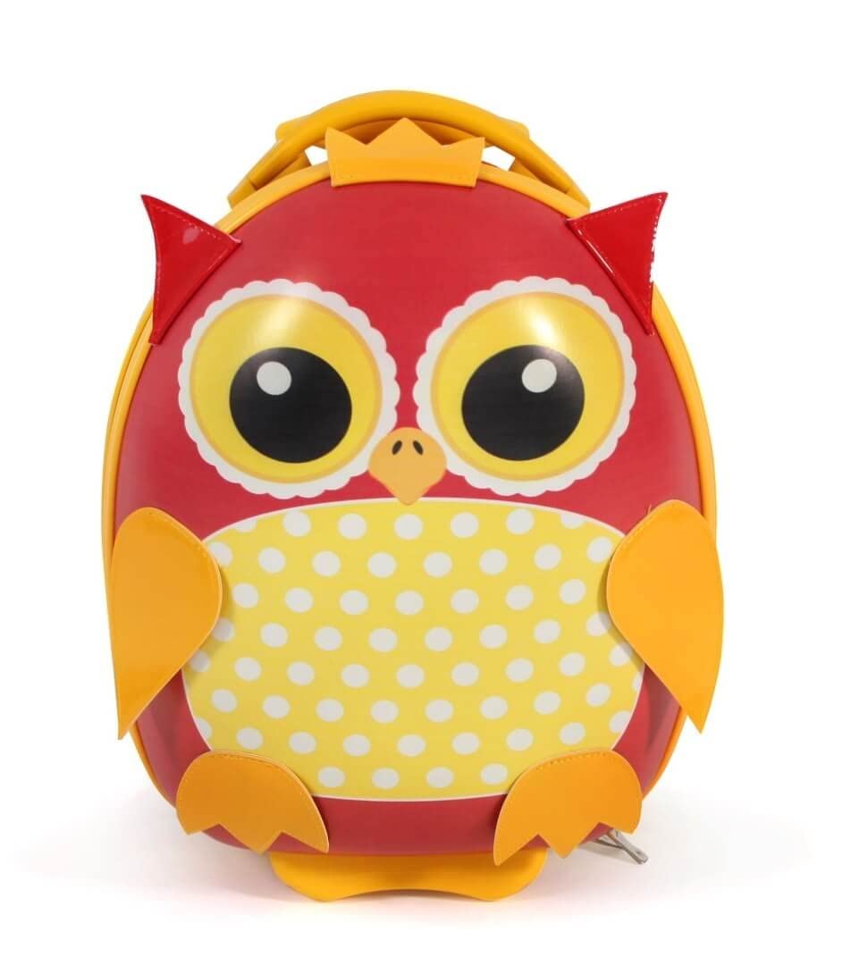 Bayer Chic 2000 Kinder-Trolley, Hartschale, Eule Children's Luggage, 40 cm, 12 liters, Pink (Eule)