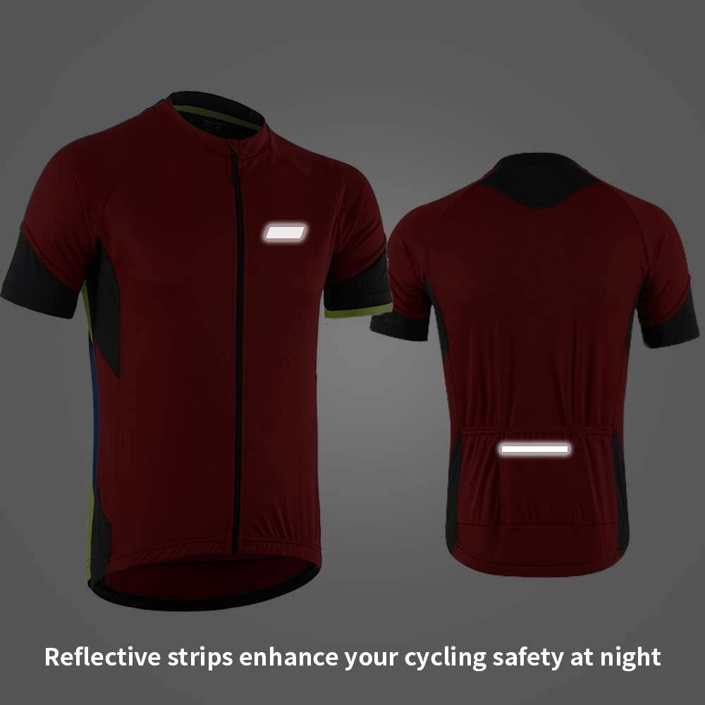 Dooy Cycling Bike Jersey Men Short/Long Sleeve Biking Shirts with 3+1 RearPockets, Breathable Quick Dry Bicycle Jerseys : Clothing