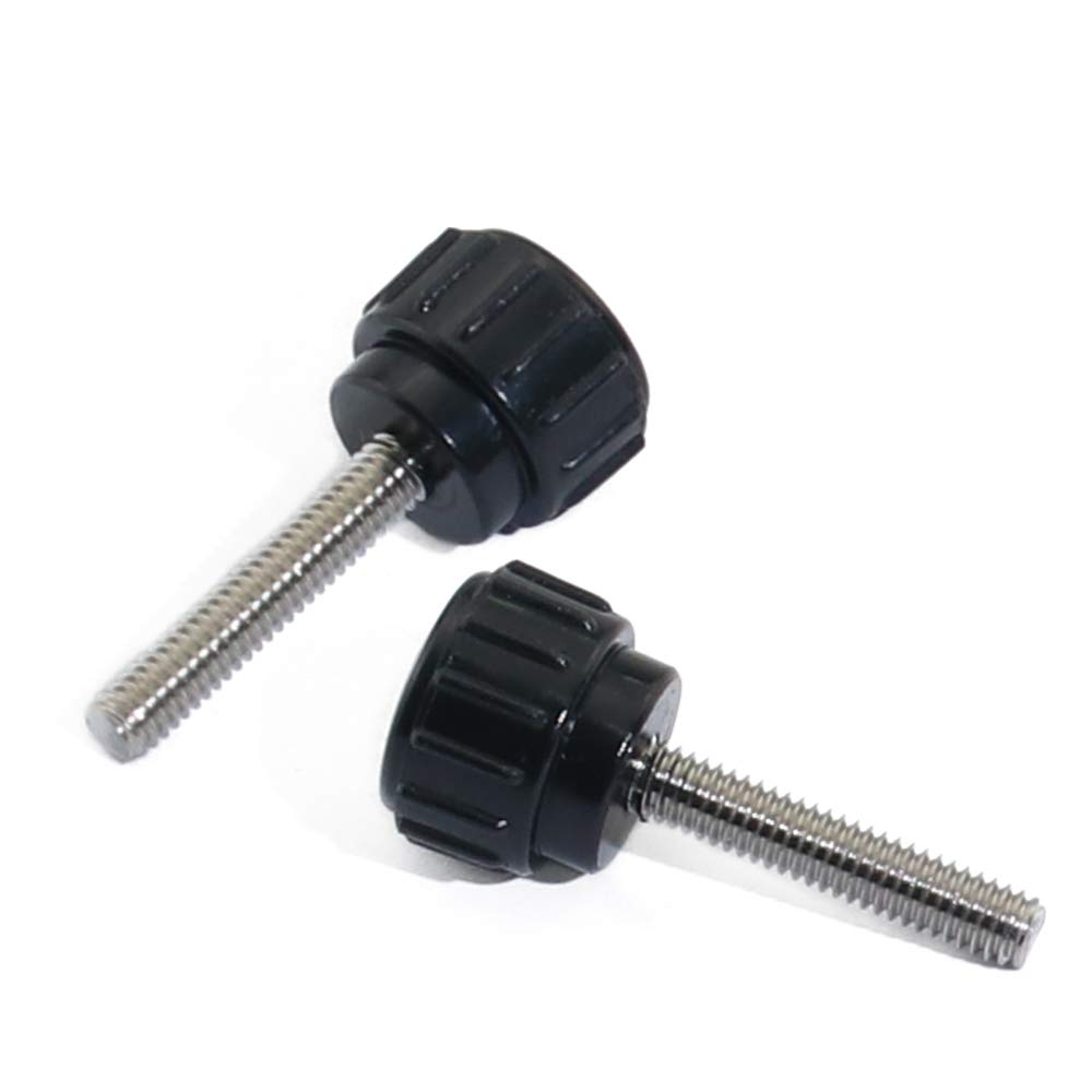 Boeray 20pcs Metric M5 x 10mm Threaded Knurled Thumbscrew Grip Knobs