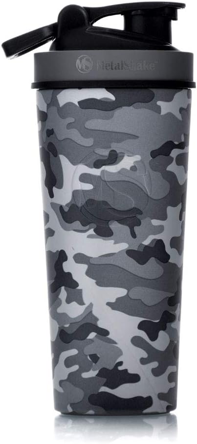Metalshake By Sweden Unisex - Adult 857306008106 Shaker, Gray Camouflage, 900ml