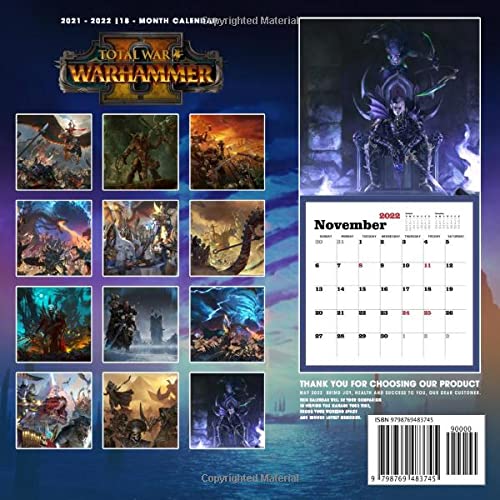 Total War Warhammer Ii: Official 2022 Calendar - Video Game Calendar 2022 - Total War Warhammer Ii -18 Monthly 2022-2023 Calendar - Planner Gifts ... Games Kalendar Calendario Calendrier): Sonya Butler: 9798769483745: Amazon.com: Books