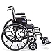 Invacare Models TRSX58FBP/T93HCP Tracer SX5 Wheelchair With Desk Length Arms and Hemi Footrests with Heel Loops, 18