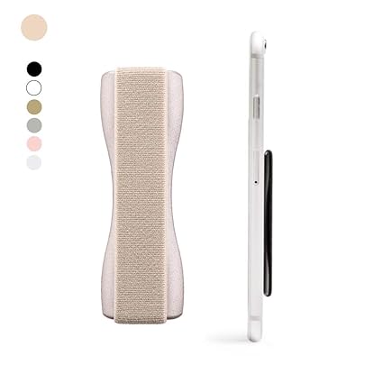 Happy Strappy Original Fingerhalterung Handy (Ganz Gold). Der Handy Halter Griff für den Finger und Smartphones: iPhone, Sams