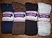 Diabetic Crew Socks for Men - 12 Pack - Made in USA (Black, Gray, Brown, Navy, 10-13)