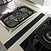 BONTEK Silicone Stove Burner Covers Gas Stove Counter Protector Dish Washer Safe Black 2 Pack