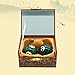 1.4'' Health Hand Balls Cloisonne Exercise Stress Balls Craft Collection (Taiji Green, s)