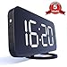 Home LED Clock-No Frills Simple Operation-Large Night Light-Loud Alarm-Snooze-Full Range Brightness Dimmer-Big White Digit Display