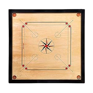 Kansal Round Pocket Carrom Board with Coins Striker Powder (28 Inch)