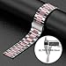 Wearlizer Stainless Steel Band Compatible for Fitbit Versa/Versa 2/Versa Lite Bands Women Men,Ultra-Thin Lightweight Replacement Band Strap Bracelet Compatible for Fitbit Versa (RoseGold+Silver)
