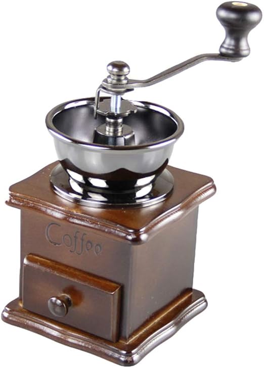 Manuelle Kaffeemühle Mini - Vintage Holz Design Für Dekoration & Kaffeebohnen