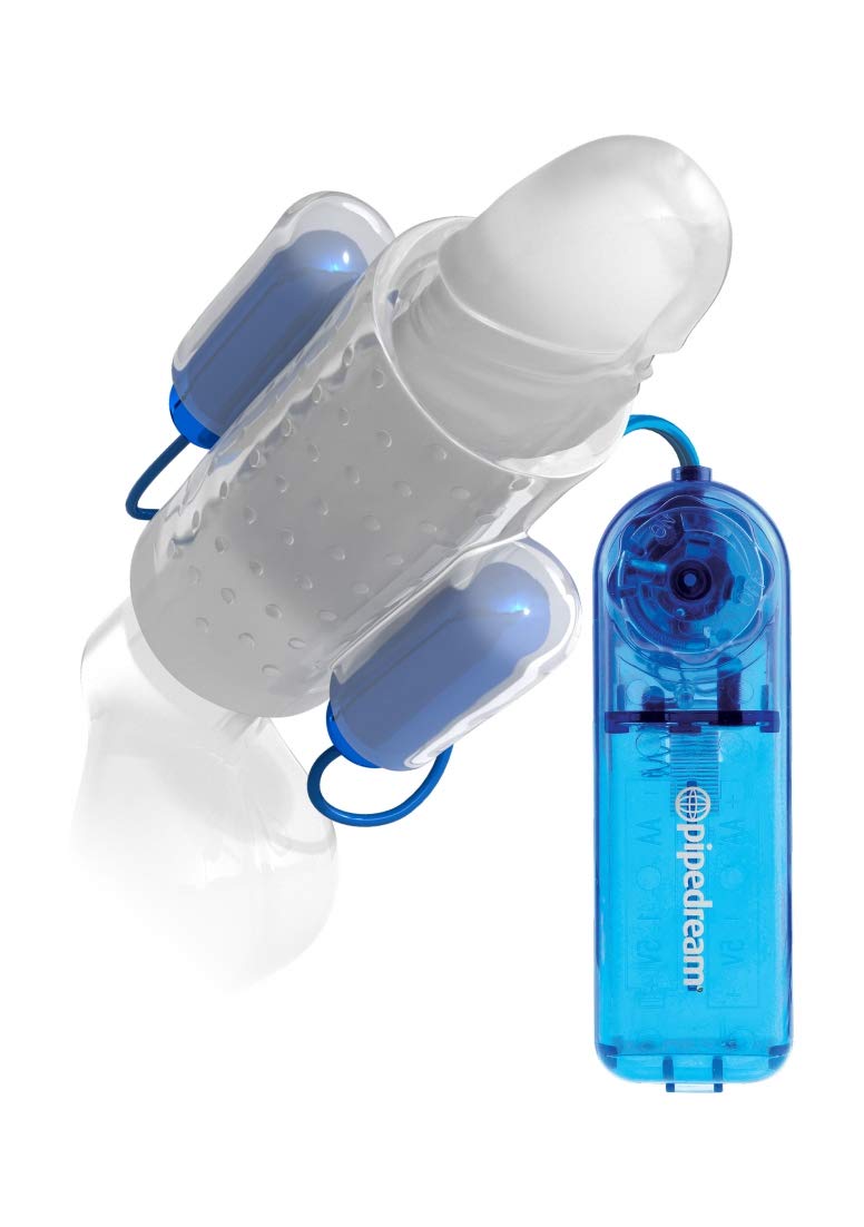Pipedream - Classix - Penis Sleeve with 2 Vibrating Bullets - Blue