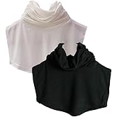 Teemall Women's Faux Turtleneck Dickey Collar Half Top Mock Blouse Neck Cover (2pc)