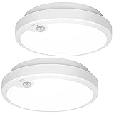 2-Pack Battery Operated Motion Sensor LED Ceiling