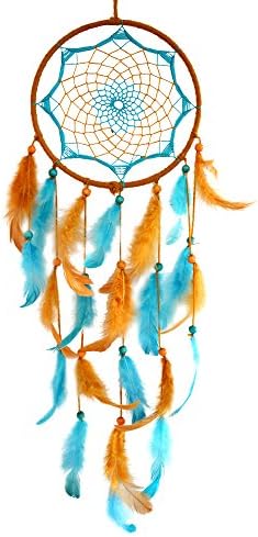 Paperiva Light Brown &amp; Sky Blue Dream Catcher Wall Hanging