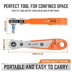 HORUSDY 23-Piece 1/4 Mini Ratchet Offset