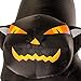 Halloween Haunters 7 Foot Inflatable Scary Black Cat with LED Lights Indoor Outdoor Yard Lawn Prop Decoration - Spooky Kitty Face and Eyes Blow Up Haunted House Party Display