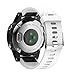 ANCOOL Compatible with Fenix 5S/6S/7S Bands 20mm Easy Fit Silicone Watch Bands Replacement for Fenix 8 43mm/5S Plus/6S Pro/D2 Delta S Smartwatches(Silver Buckle, White)