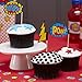 Ginger Ray Comic Superhero Party Paper Birthday Cupcake Picks, 20 Pack