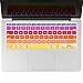 Kuzy - MacBook Keyboard Cover for Older Version MacBook Pro 13, 15, 17 inch and MacBook Air 13 inch, iMac Wireless Keyboard, Apple Computer Accessories Key Board Silicone Skin Protector - Ombre Orange
