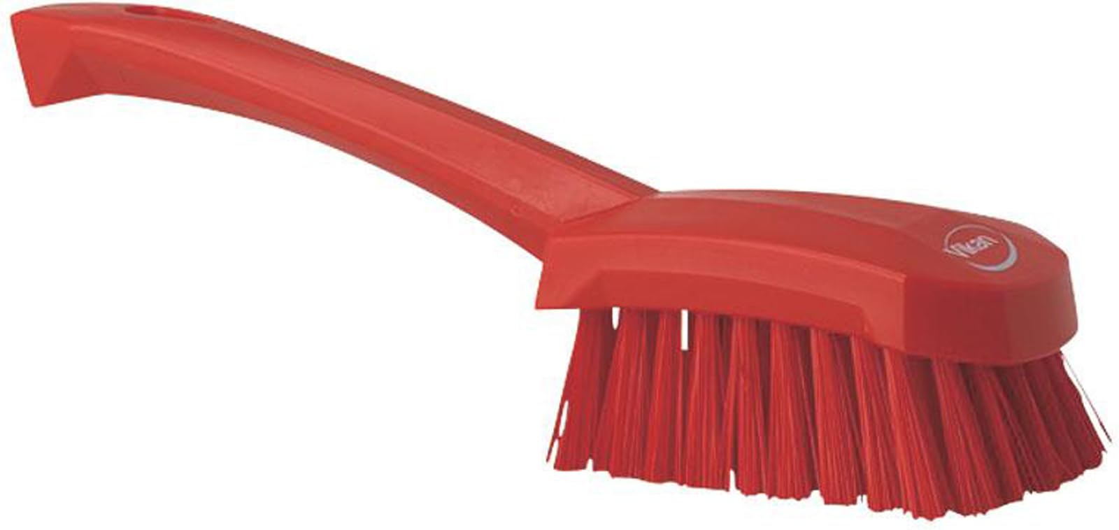 Vikan 41924 Stiff Washing / Scrubbing Hand Brush, Short Handle, 270mm (Red)