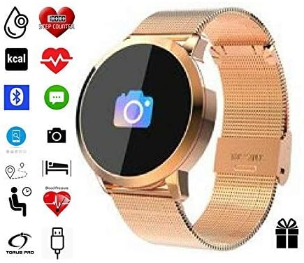 Torus Pro Activity Fitness Tracker Watch, Heart Rate Monitor, Smart Bracelet Pedometer Band, Waterproof Calorie Counter, Kids Womens Men, Samsung iPhone Compatible, Bluetooth Wireless Call SMS Push